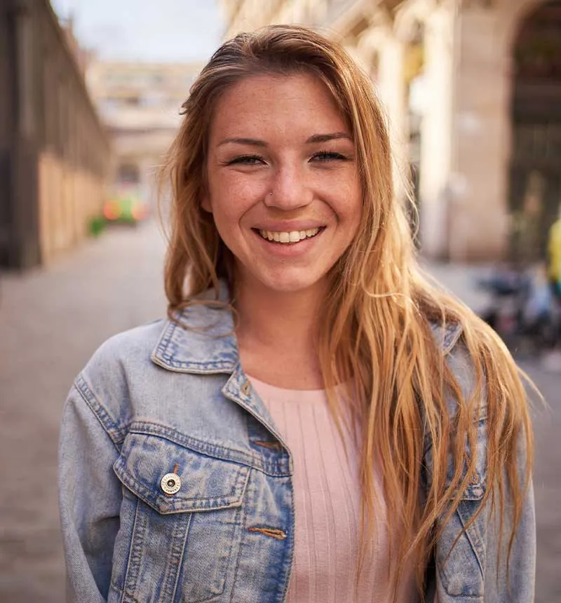 Happy patient after dental bonding in Phoenix at Sonoran Dental Arts